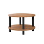 Hanah Home Mesa de Centro Roby - Negro y Pino Atlántico, Tablero Melamina 25mm, Patas Madera Carpe